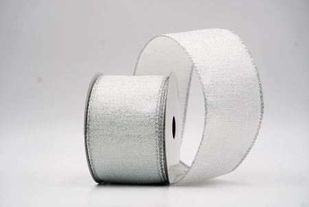 Ruban Filé Métallique Sophistiqué Blanc - Argent Brillant_KF9788G-1