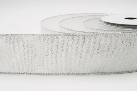 Ruban Filé Métallique Sophistiqué Blanc - Argent Brillant_KF9788G-1