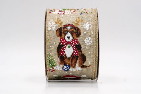 Khaki_Weihnachten Woof Welpe Drahtband_KF9790GC-13-183