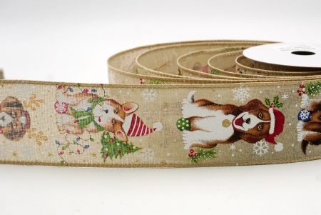 Khaki_Weihnachten Woof Welpe Drahtband_KF9790GC-13-183