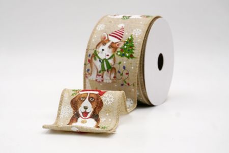 Khaki_Weihnachten Woof Welpe Drahtband_KF9790GC-13-183