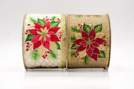 Blühendes Weihnachtsstern Drahtband_KF9791.KF9792.KF9793.KF9794