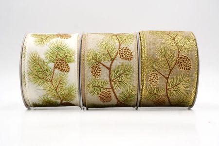 Wstążka druciana Pinecone & Berry Evergreen_KF9797.KF9798