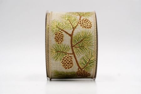 Khaki_Wstążka druciana Pinecone & Berry Evergreen_KF9798GC-13-183