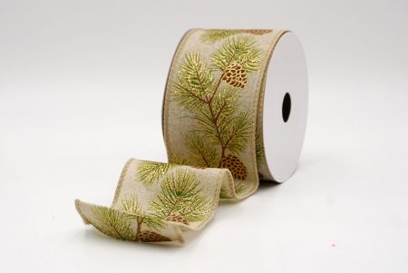 Khaki_Wstążka druciana Pinecone & Berry Evergreen_KF9798GC-13-183