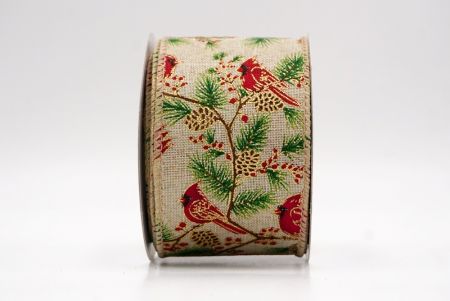 खाकी_कार्डिनल, बेरी और पाइन वायर्ड रिबन_KF9806GC-13-183