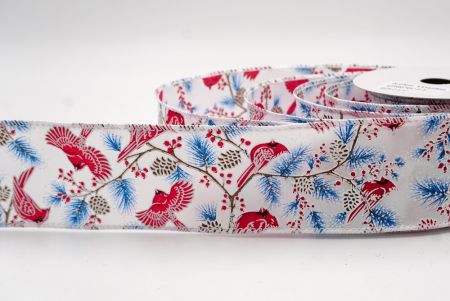 सफेद_कार्डिनल, बेरी और पाइन वायर्ड रिबन_KF9807GC-1-1