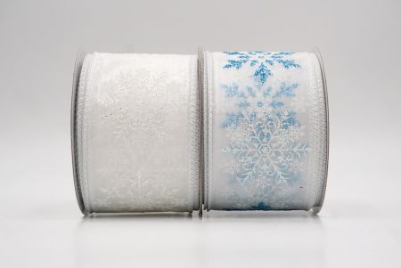 Glitter Snowflake & Swirl Wired Ribbon_KF9808.KF9809