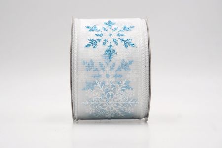 White_Glitter Snowflake & Swirl Wired Ribbon_KF9808GC-1-1