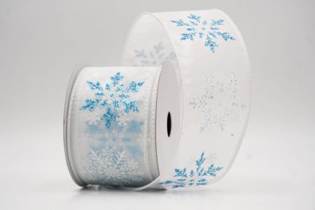 White_Glitter Snowflake & Swirl Wired Ribbon_KF9808GC-1-1