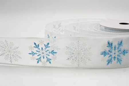White_Glitter Snowflake & Swirl Wired Ribbon_KF9808GC-1-1