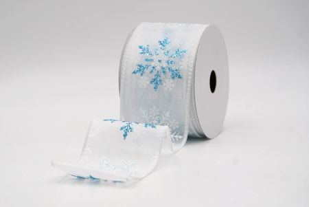 White_Glitter Snowflake & Swirl Wired Ribbon_KF9808GC-1-1