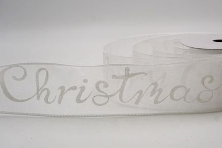 White_Merry Christmas Greeting Wired Ribbon_KF9810GC-1N-1
