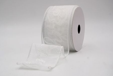 White_Merry Christmas Greeting Wired Ribbon_KF9810GC-1N-1