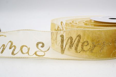 Gold_Merry Christmas Greeting Wired Ribbon_KF9811GC-2-2