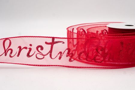 Red_Merry Christmas Greeting Wired Ribbon_KF9811GC-7R-7