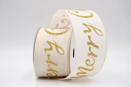 Cream_Merry Christmas Greeting Wired Ribbon_KF9812GC-2-2