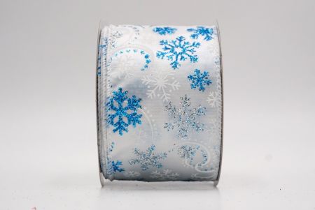 White/Blue_Glitter Snowflake & Swirl Wired Ribbon_KF9820GC-1-1