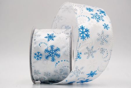 White/Blue_Glitter Snowflake & Swirl Wired Ribbon_KF9820GC-1-1
