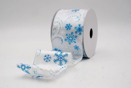 White/Blue_Glitter Snowflake & Swirl Wired Ribbon_KF9820GC-1-1