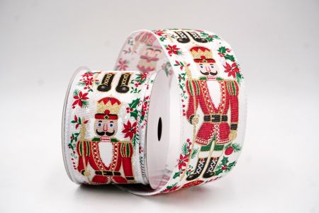सफेद नटक्रैकर सैनिक और जिंजर ब्रेड क्रिसमस तार वाला रिबन_KF9825GC-1-1