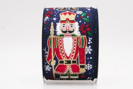 नीला नटक्रैकर सैनिक और जिंजर ब्रेड क्रिसमस तार वाला रिबन_KF9825GC-4-4