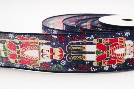 नीला नटक्रैकर सैनिक और जिंजर ब्रेड क्रिसमस तार वाला रिबन_KF9825GC-4-4