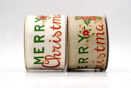 Merry Christmas Greeting Wired Ribbon_KF9830.KF9831