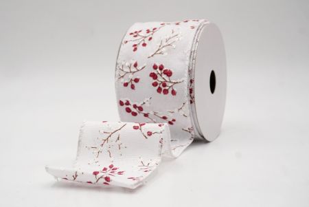 White_Frosted Berry Wired Ribbon_KF9837GC-1-1