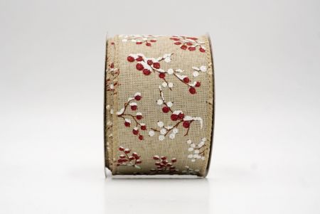 Khaki_Frosted Berry Wired Ribbon_KF9837GC-13-183