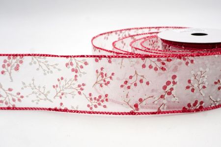 White/Red_Frosted Berry Wired Ribbon_KF9838GC-1-7