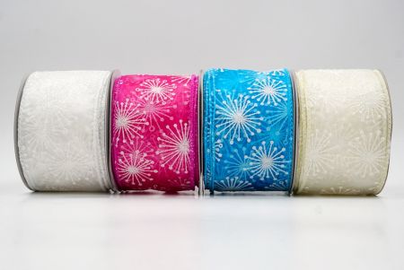 Glitter Starbust Design Sheer Wired Ribbon_KF9848.KF9849