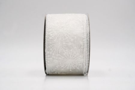 White_Glitter Starbust Design Sheer Wired Ribbon_KF9849GC-1-1