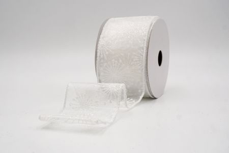 White_Glitter Starbust Design Sheer Wired Ribbon_KF9849GC-1-1