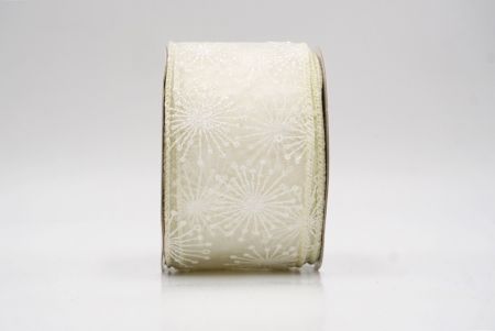 Cream_Glitter Starbust Design Sheer Wired Ribbon_KF9849GC-2-2