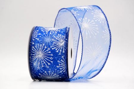 Blue_Glitter Starbust Design Sheer Wired Ribbon_KF9849GC-4-151