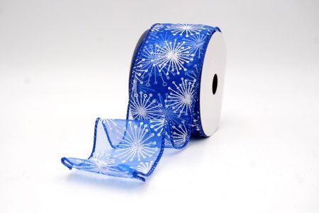 Blue_Glitter Starbust Design Sheer Wired Ribbon_KF9849GC-4-151