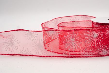 Red_Glitter Starbust Design Sheer Wired Ribbon_KF9849GC-7-7