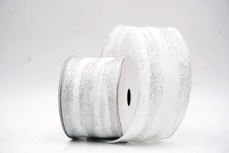 White Multicolor Glitter Brushstroke Wired Ribbon_KF9860GC-1-1