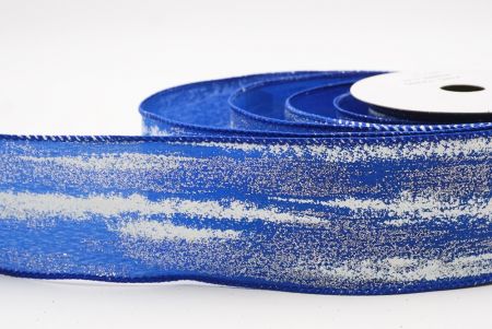 Blue Multicolor Glitter Brushstroke Wired Ribbon_KF9860GC-4-151