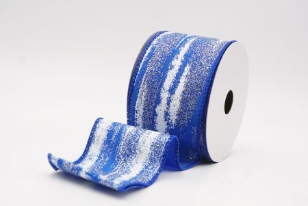 Blue Multicolor Glitter Brushstroke Wired Ribbon_KF9860GC-4-151