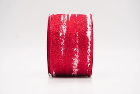 Red Multicolor Glitter Brushstroke Wired Ribbon_KF9860GC-7R-7