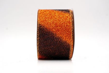 Ruban en fil métallique à rayures diagonales pailletées bicolores vert/noir_KF9862GZ-54