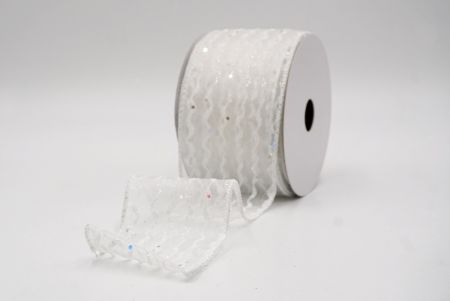 White Sheer_Glitter Vertical Wavy Stripe Wired Ribbon_KF9874GC-1-1
