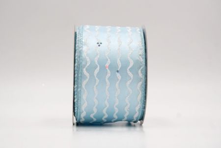 Baby Blue_Glitter Vertical Wavy Stripe Wired Ribbon_KF9875GC-12-12