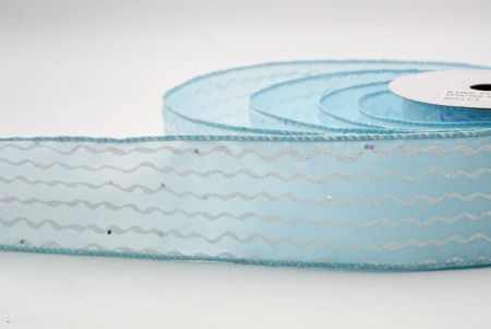 Baby Blue_Glitter Vertical Wavy Stripe Wired Ribbon_KF9875GC-12-12