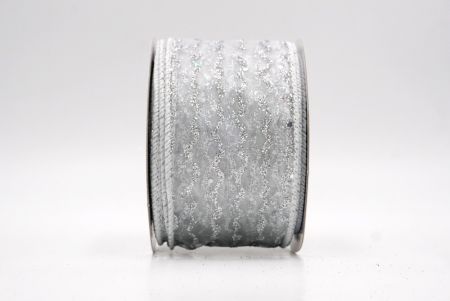 Silver Sheer_Glitter Vertical Wavy Stripe Wired Ribbon_KF9877GC-1-1