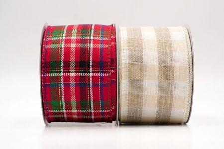 Classic Plaid and Check Wired Ribbon_KF9878.KF9879.KF9880.KF9881