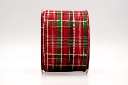 Red_Classic Plaid and Check Wired Ribbon_KF9878GC-7-7