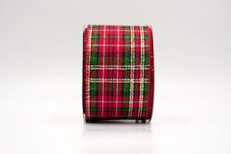 Red_Classic Plaid and Check Wired Ribbon_KF9879GC-7-7